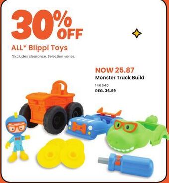 Toys R us Blippi monster truck build offer