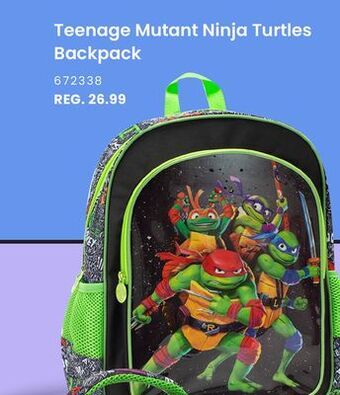 Toys R us Teenage mutant ninja turtles backpack offer