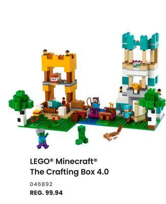 Toys R us Lego® minecraft® the crafting box 4.0 offer