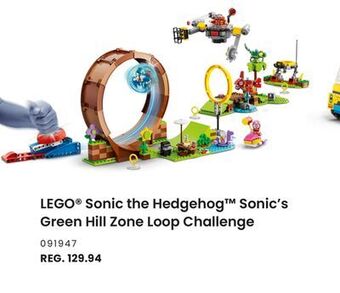 Toys R us Lego® sonic the hedgehog™ sonic's green hill zone loop challenge offer