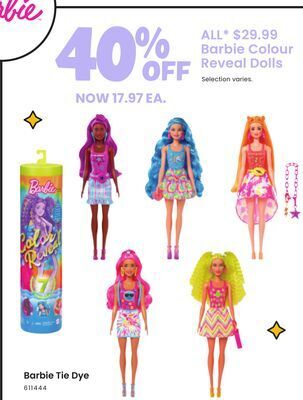 Toys R us Barbie tie dye offer