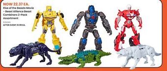 Toys R us Rise of the beasts movie - beast alliance beast combiners 2-pack assortment offer