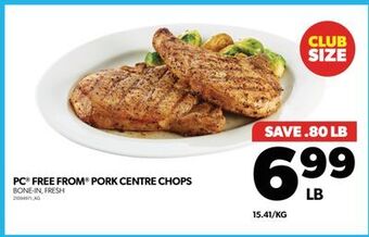 Real Canadian Superstore Pc® free from® pork centre chops offer