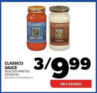 Real Canadian Superstore Classico sauce, 410/650 ml offer