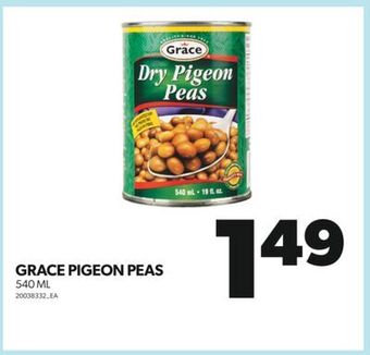 Real Canadian Superstore Grace pigeon peas, 540 ml offer
