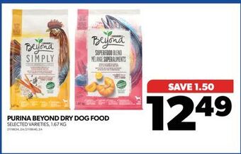 Real Canadian Superstore Purina beyond dry dog food, 1.67 kg offer