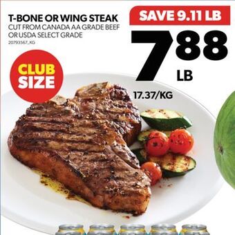 Real Canadian Superstore T-bone or wing steak offer