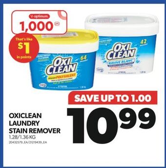Real Canadian Superstore Oxiclean laundry stain remover, 1.28/1.36 kg offer