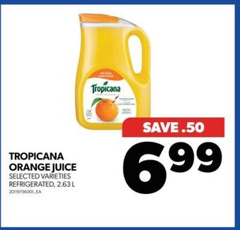 Real Canadian Superstore Tropicana orange juice, 2.63 l offer