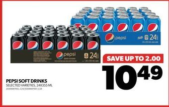 Real Canadian Superstore Pepsi soft drinks, 24x355 ml offer