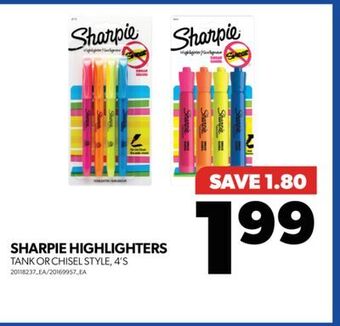 Real Canadian Superstore Sharpie highlighters, 4's offer