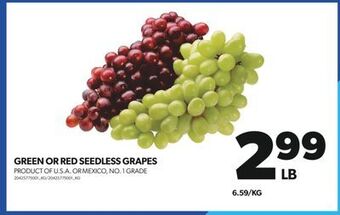 Real Canadian Superstore Green or red seedless grapes offer