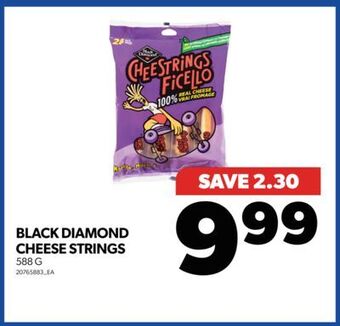 Real Canadian Superstore Black diamond cheese strings, 588 g offer