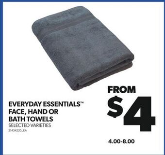Real Canadian Superstore Everyday essentials™ face, hand or bath towels offer