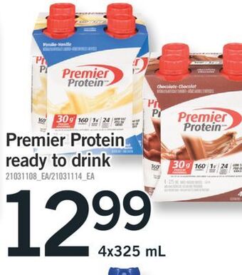 Fortinos Premier protein ready to drink, 4x325 ml offer