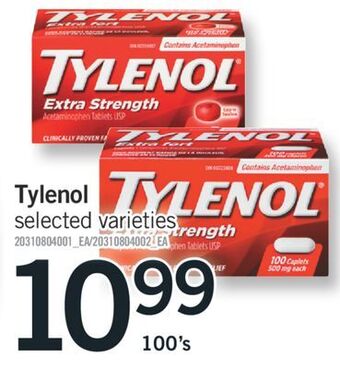 Fortinos Tylenol, 100's offer