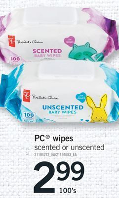 Fortinos Pc® wipes, 100's offer