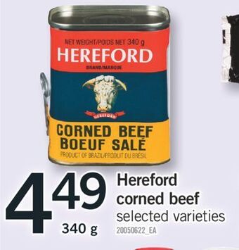 Fortinos Hereford corned beef, 340 g offer