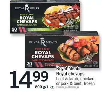 Fortinos Royal meats royal chevaps, 800 g/1 kg offer