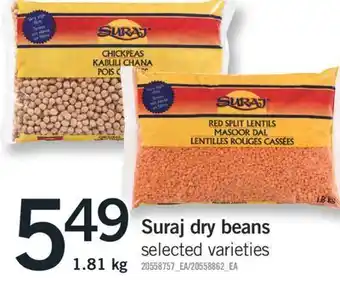 Fortinos Suraj dry beans offer