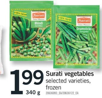 Fortinos Surati vegetables, 340 g offer
