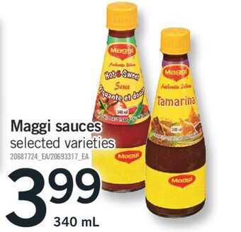 Fortinos Maggi sauces, 340 ml offer