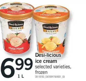 Fortinos Desi-licious ice cream, 1 l offer