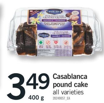 Fortinos Casablanca pound cake, 400 g offer