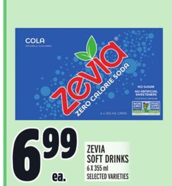 Metro Zevia soft drinks offer