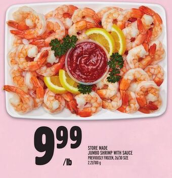 Metro Store made jumbo shrimp with sauce offer
