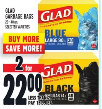 Metro Glad garbage bags offer