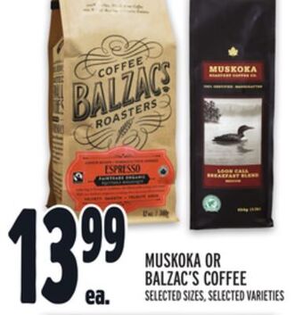 Metro Muskoka or balzac's coffee offer