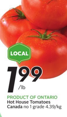 Sobeys Hot house tomatoes offer