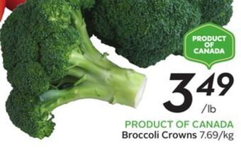 Sobeys Broccoli crowns offer