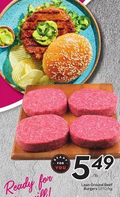 Sobeys Lean ground beef burgers offer