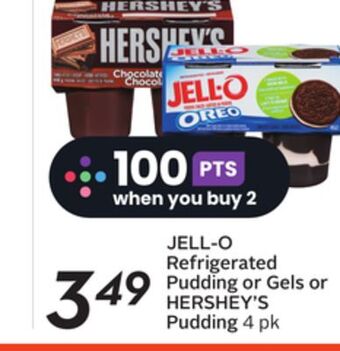 Sobeys Jell-o refrigerated pudding or gels or hershey's pudding offer