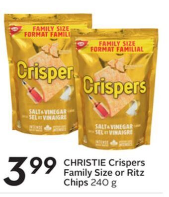Sobeys Crispers family size or ritz chips offer
