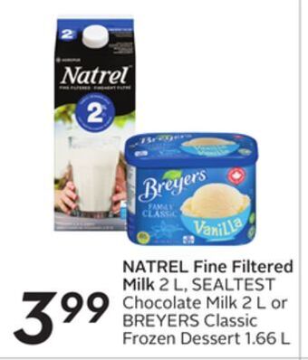 Sobeys Natrel fine filtered milk offer