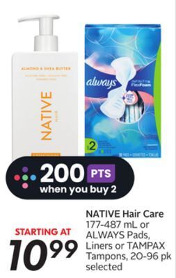 Sobeys Native hair care offer