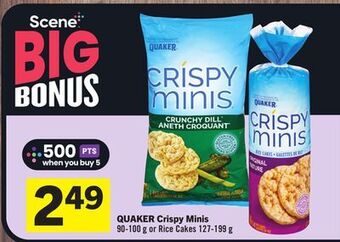 Foodland Quaker crispy minis 90-100 g or rice cakes 127-199 g offer
