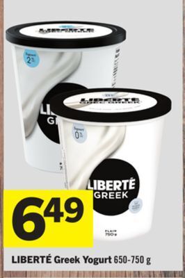 Foodland Liberté greek yogurt 650-750 g offer