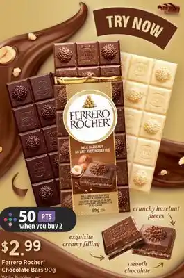 Sobeys Ferrero rocher chocolate bars 90 g offer
