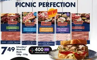 Sobeys Schneiders sliced deli meats 150g-175 g offer