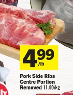 Foodland Pork side ribs centre portion removed offer