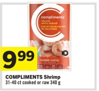 Foodland Compliments shrimp 31-40 ct cooked or raw 340 g offer