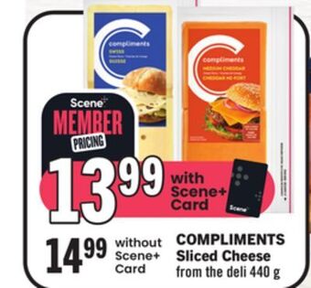 Foodland Compliments sliced cheese offer