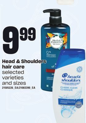 Loblaws Head & shoulders hair care offer