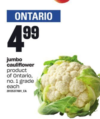 Loblaws Jumbo cauliflower offer