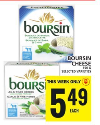 Food Basics Boursin cheese offer
