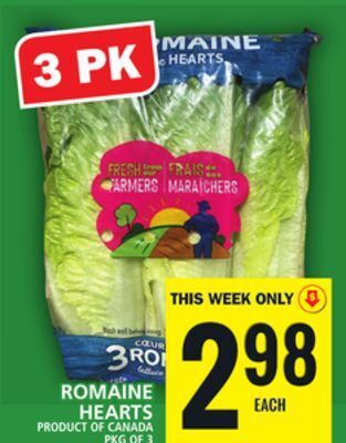 Food Basics Romaine hearts offer